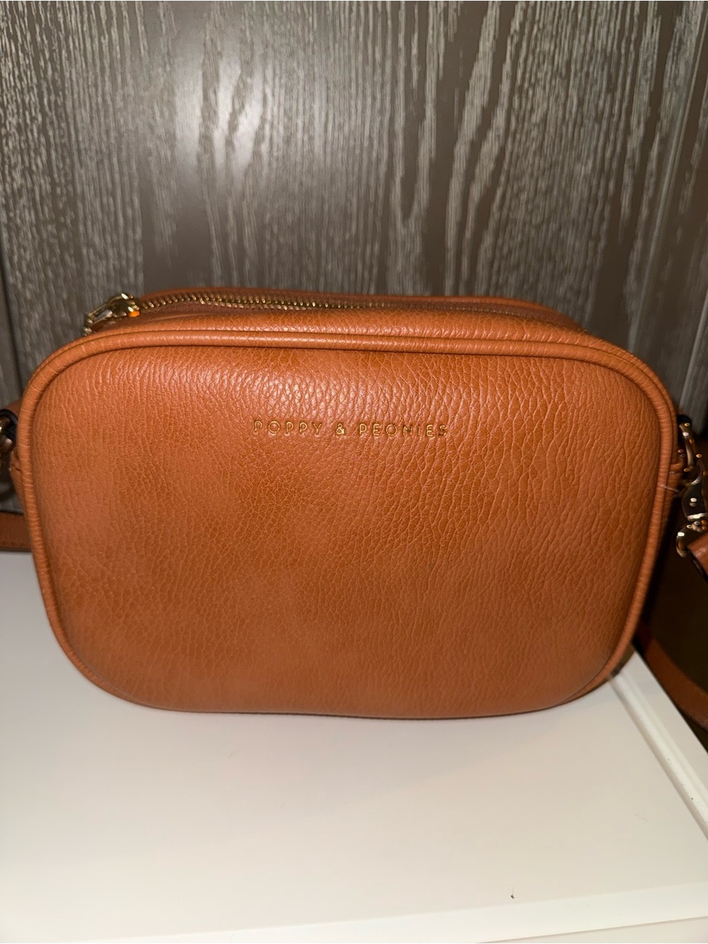 Poppy & Peonies 24/7 Crossbody Bag in Cognac